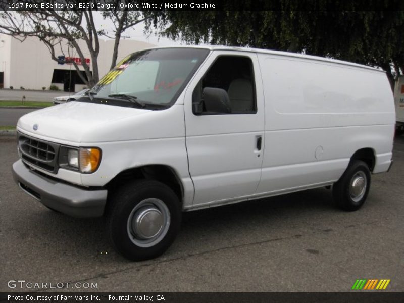 Oxford White / Medium Graphite 1997 Ford E Series Van E250 Cargo