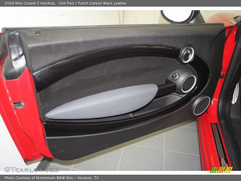 Chili Red / Punch Carbon Black Leather 2009 Mini Cooper S Hardtop