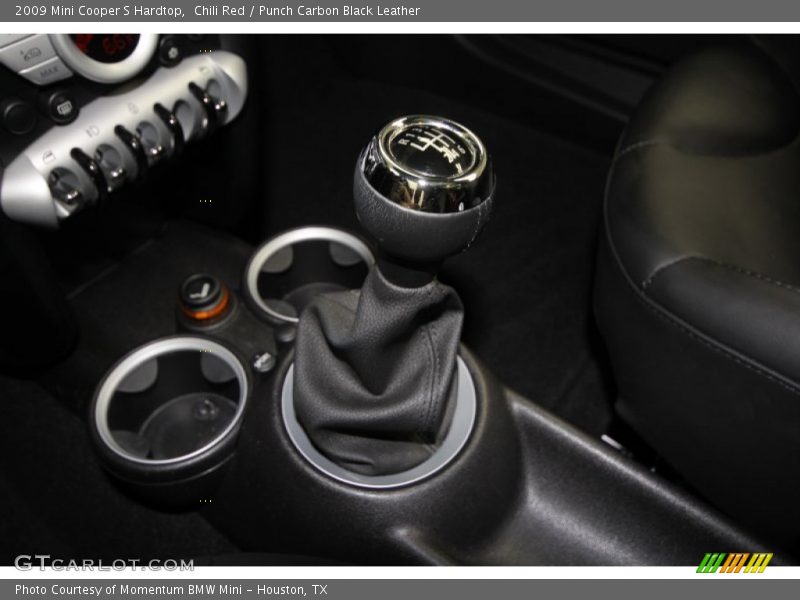 Chili Red / Punch Carbon Black Leather 2009 Mini Cooper S Hardtop