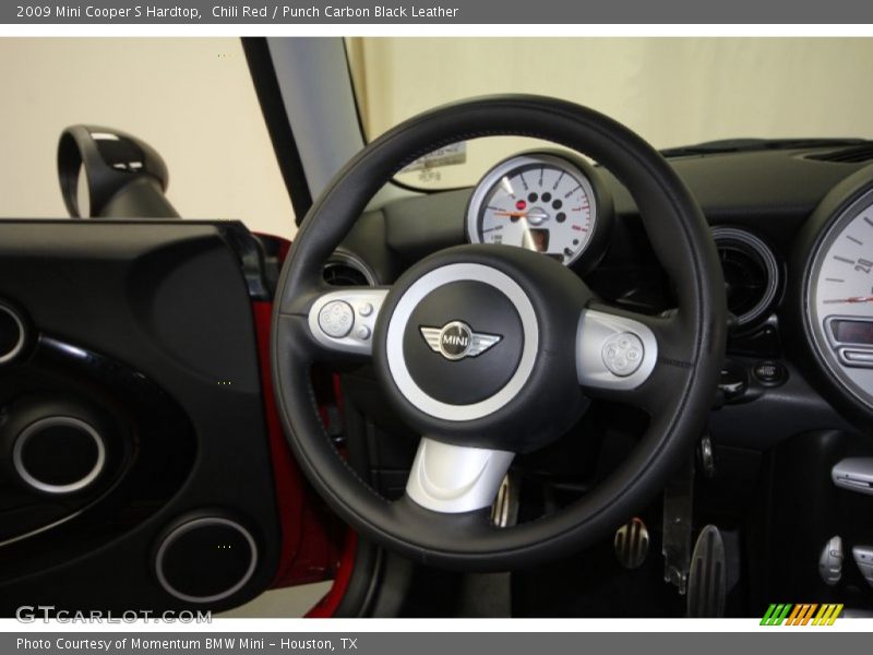 Chili Red / Punch Carbon Black Leather 2009 Mini Cooper S Hardtop