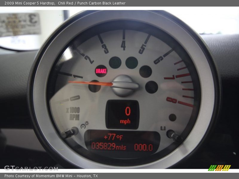 Chili Red / Punch Carbon Black Leather 2009 Mini Cooper S Hardtop