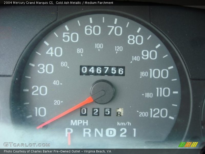 Gold Ash Metallic / Medium Parchment 2004 Mercury Grand Marquis GS