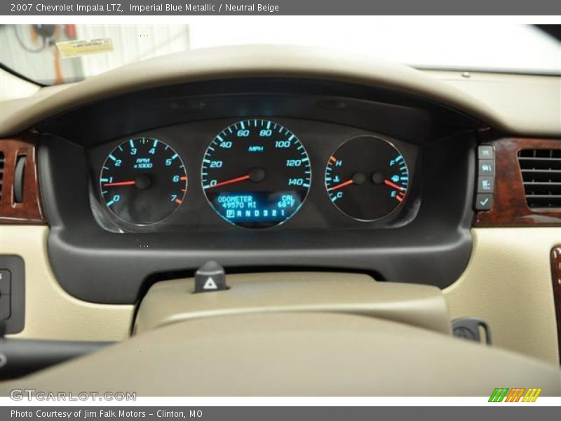 Imperial Blue Metallic / Neutral Beige 2007 Chevrolet Impala LTZ