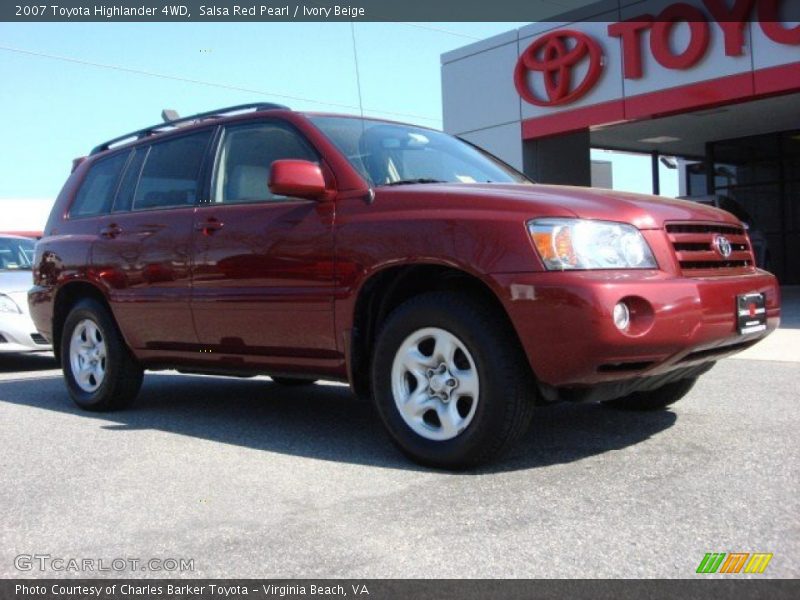Salsa Red Pearl / Ivory Beige 2007 Toyota Highlander 4WD