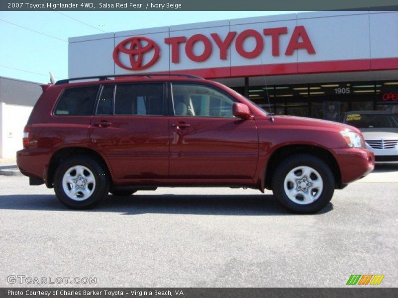Salsa Red Pearl / Ivory Beige 2007 Toyota Highlander 4WD