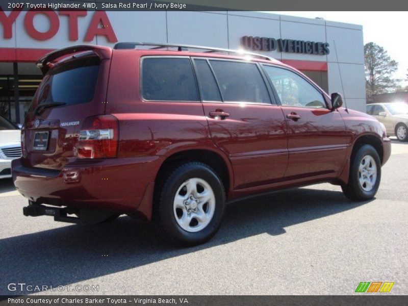 Salsa Red Pearl / Ivory Beige 2007 Toyota Highlander 4WD