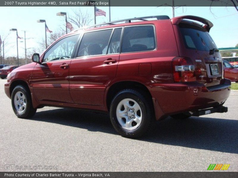 Salsa Red Pearl / Ivory Beige 2007 Toyota Highlander 4WD