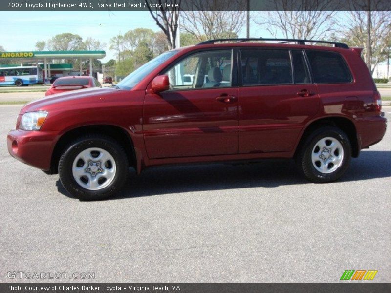 Salsa Red Pearl / Ivory Beige 2007 Toyota Highlander 4WD