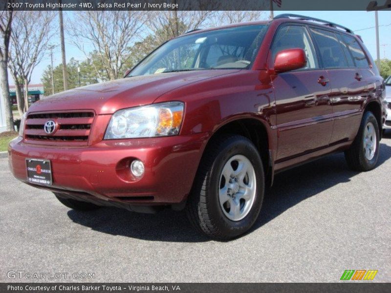 Salsa Red Pearl / Ivory Beige 2007 Toyota Highlander 4WD