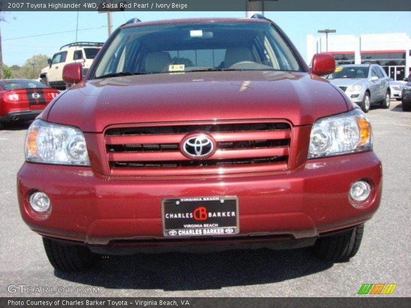 Salsa Red Pearl / Ivory Beige 2007 Toyota Highlander 4WD