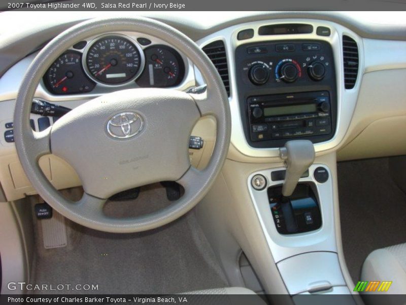 Salsa Red Pearl / Ivory Beige 2007 Toyota Highlander 4WD