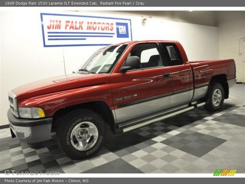 Radiant Fire Pearl / Gray 1998 Dodge Ram 1500 Laramie SLT Extended Cab