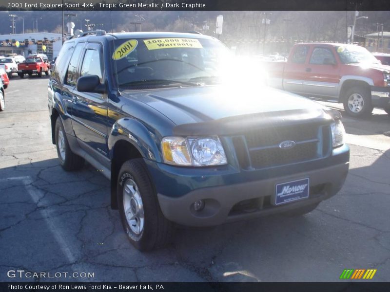 Tropic Green Metallic / Dark Graphite 2001 Ford Explorer Sport 4x4