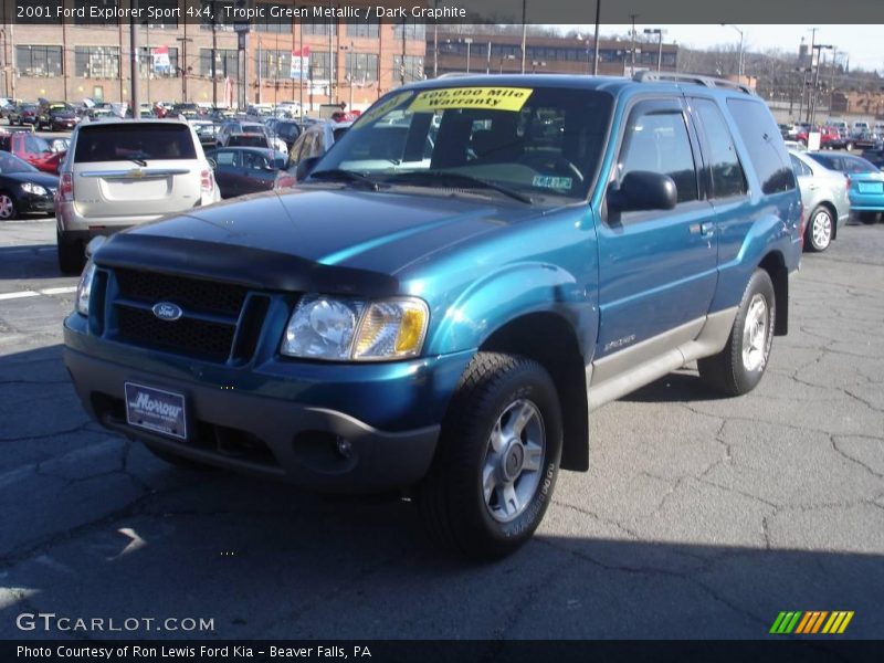 Tropic Green Metallic / Dark Graphite 2001 Ford Explorer Sport 4x4