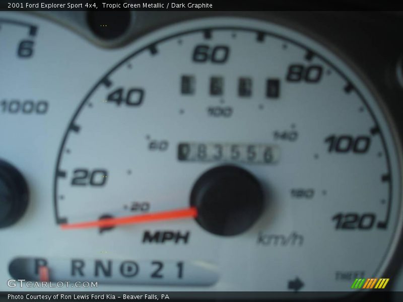 Tropic Green Metallic / Dark Graphite 2001 Ford Explorer Sport 4x4