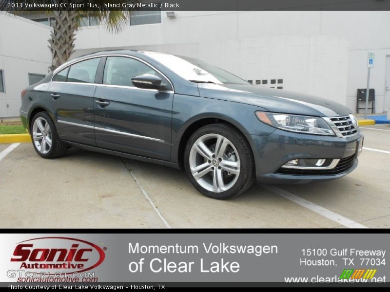 Island Gray Metallic / Black 2013 Volkswagen CC Sport Plus