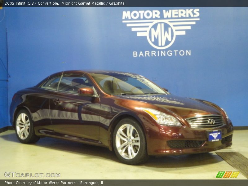 Midnight Garnet Metallic / Graphite 2009 Infiniti G 37 Convertible