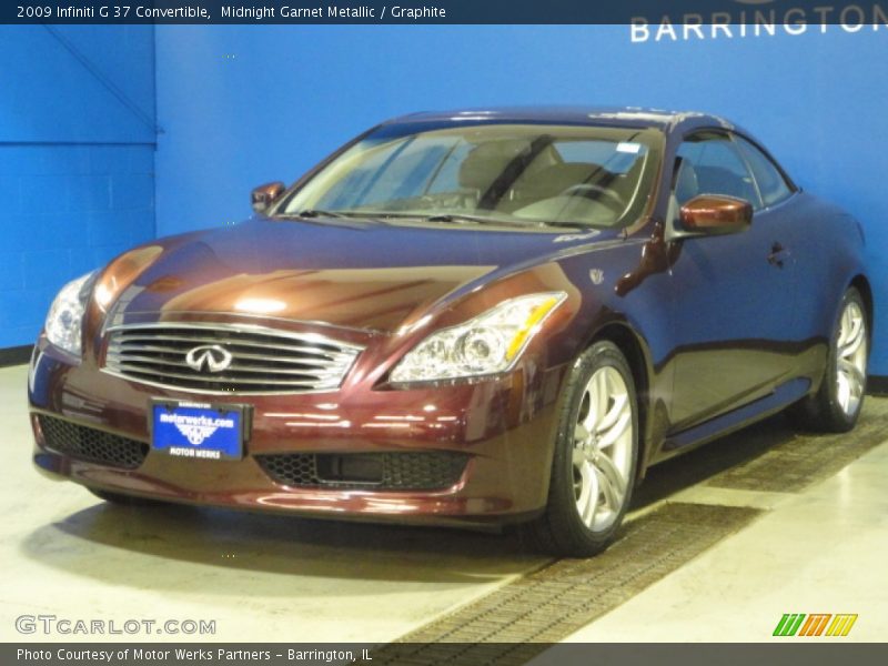 Midnight Garnet Metallic / Graphite 2009 Infiniti G 37 Convertible