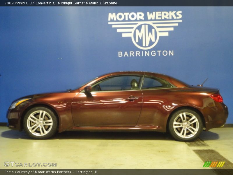 Midnight Garnet Metallic / Graphite 2009 Infiniti G 37 Convertible