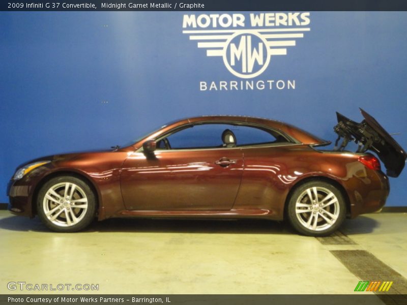 Midnight Garnet Metallic / Graphite 2009 Infiniti G 37 Convertible