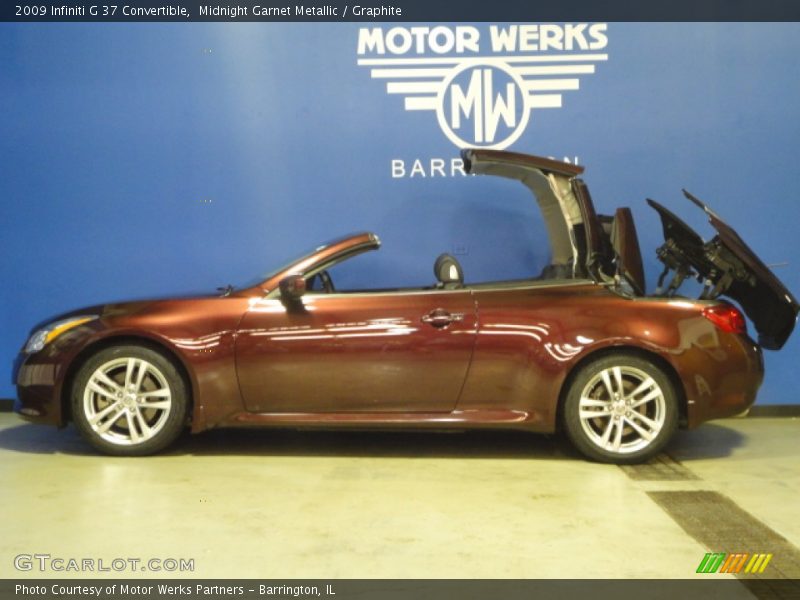 Midnight Garnet Metallic / Graphite 2009 Infiniti G 37 Convertible