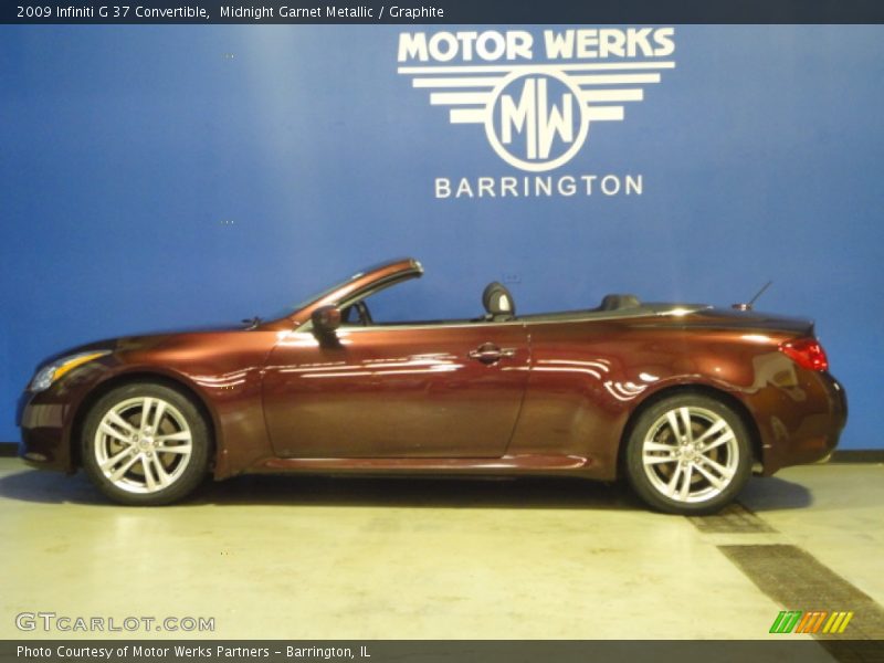 Midnight Garnet Metallic / Graphite 2009 Infiniti G 37 Convertible