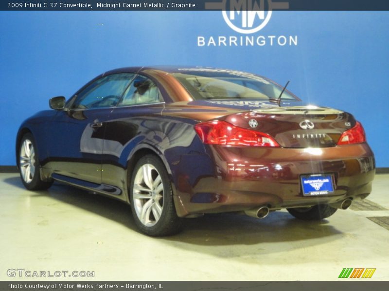 Midnight Garnet Metallic / Graphite 2009 Infiniti G 37 Convertible
