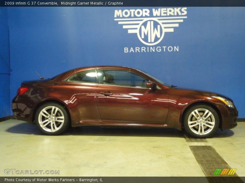 Midnight Garnet Metallic / Graphite 2009 Infiniti G 37 Convertible