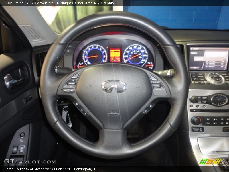 Midnight Garnet Metallic / Graphite 2009 Infiniti G 37 Convertible