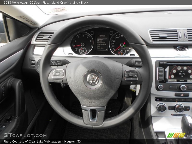 Island Gray Metallic / Black 2013 Volkswagen CC Sport Plus