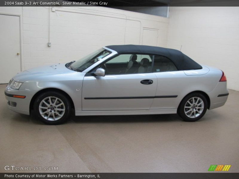 Silver Metallic / Slate Gray 2004 Saab 9-3 Arc Convertible