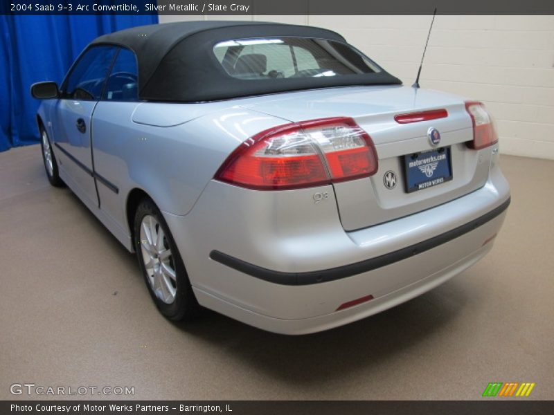 Silver Metallic / Slate Gray 2004 Saab 9-3 Arc Convertible