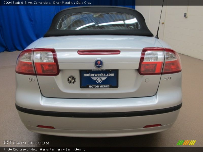 Silver Metallic / Slate Gray 2004 Saab 9-3 Arc Convertible