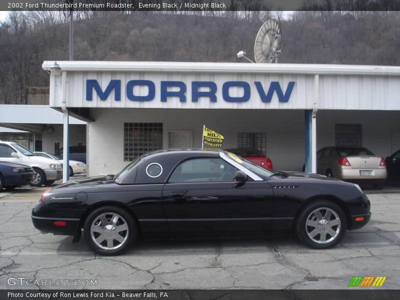 Evening Black / Midnight Black 2002 Ford Thunderbird Premium Roadster