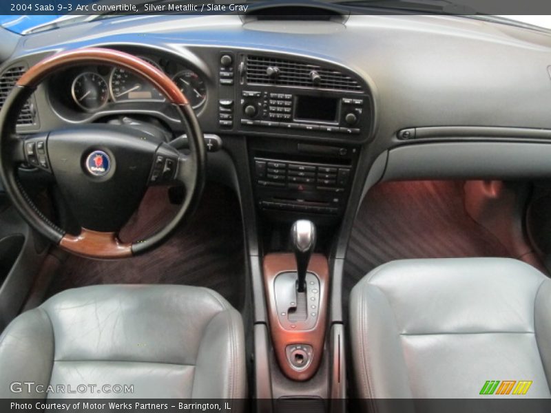 Silver Metallic / Slate Gray 2004 Saab 9-3 Arc Convertible