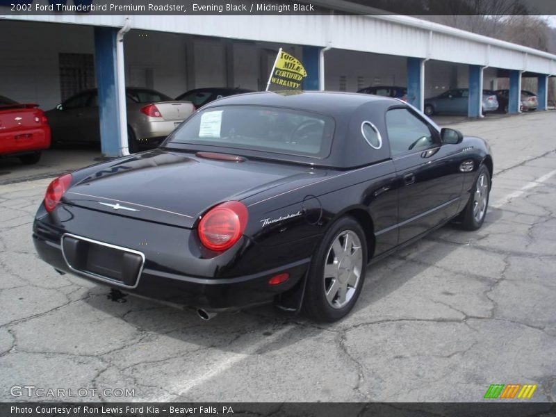 Evening Black / Midnight Black 2002 Ford Thunderbird Premium Roadster