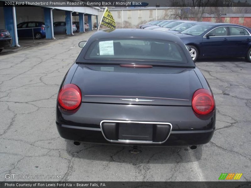 Evening Black / Midnight Black 2002 Ford Thunderbird Premium Roadster