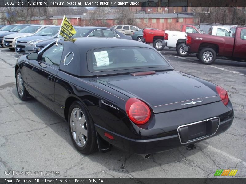 Evening Black / Midnight Black 2002 Ford Thunderbird Premium Roadster