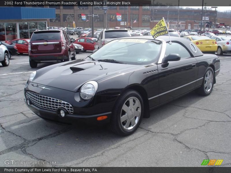 Evening Black / Midnight Black 2002 Ford Thunderbird Premium Roadster