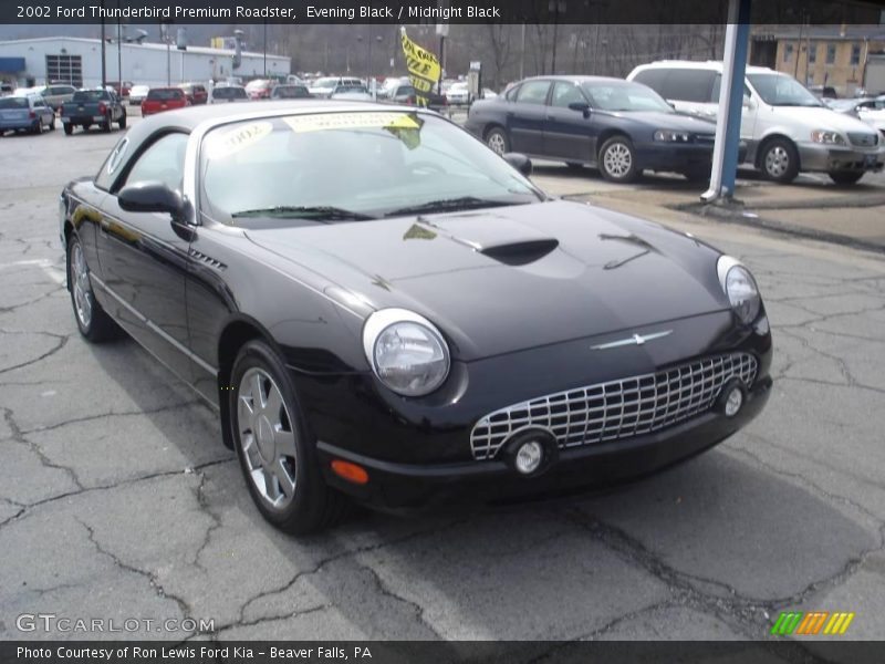 Evening Black / Midnight Black 2002 Ford Thunderbird Premium Roadster