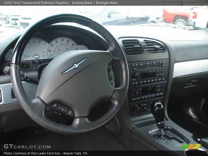 Evening Black / Midnight Black 2002 Ford Thunderbird Premium Roadster