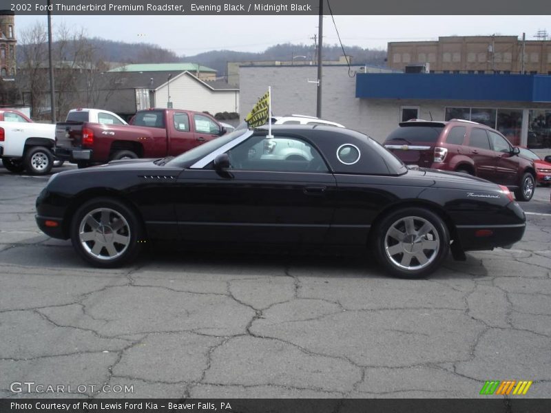 Evening Black / Midnight Black 2002 Ford Thunderbird Premium Roadster