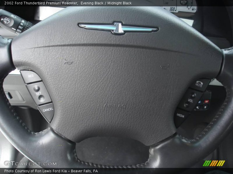Evening Black / Midnight Black 2002 Ford Thunderbird Premium Roadster