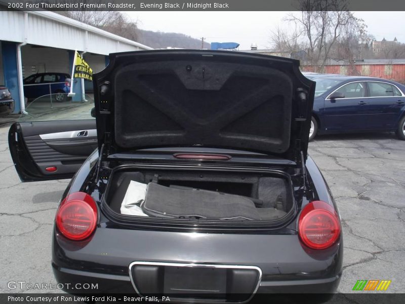 Evening Black / Midnight Black 2002 Ford Thunderbird Premium Roadster