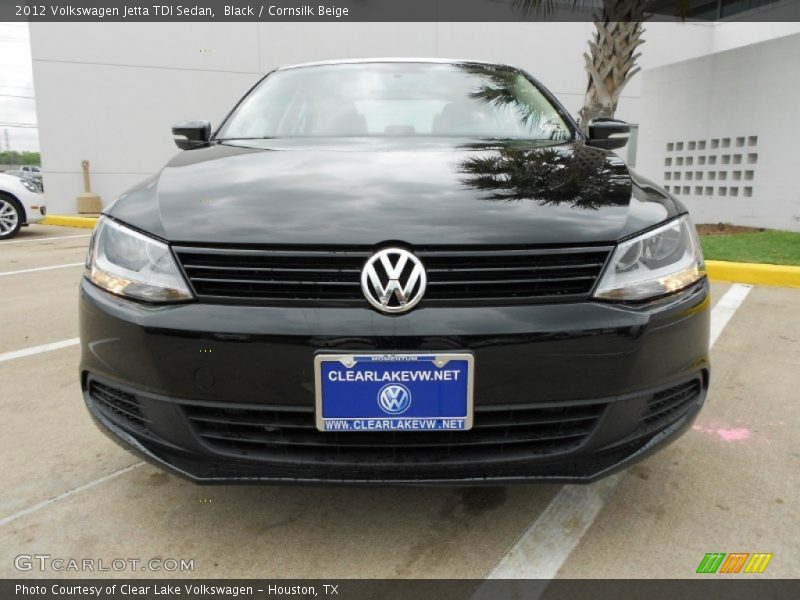 Black / Cornsilk Beige 2012 Volkswagen Jetta TDI Sedan