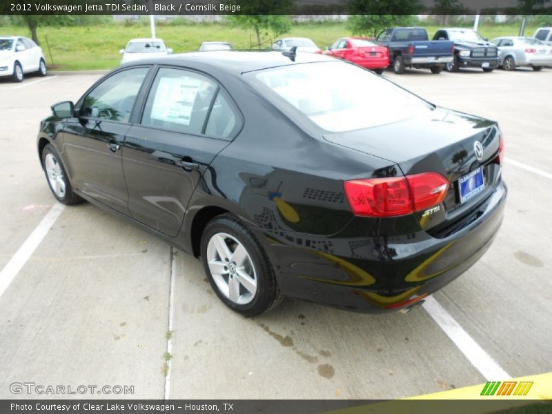Black / Cornsilk Beige 2012 Volkswagen Jetta TDI Sedan