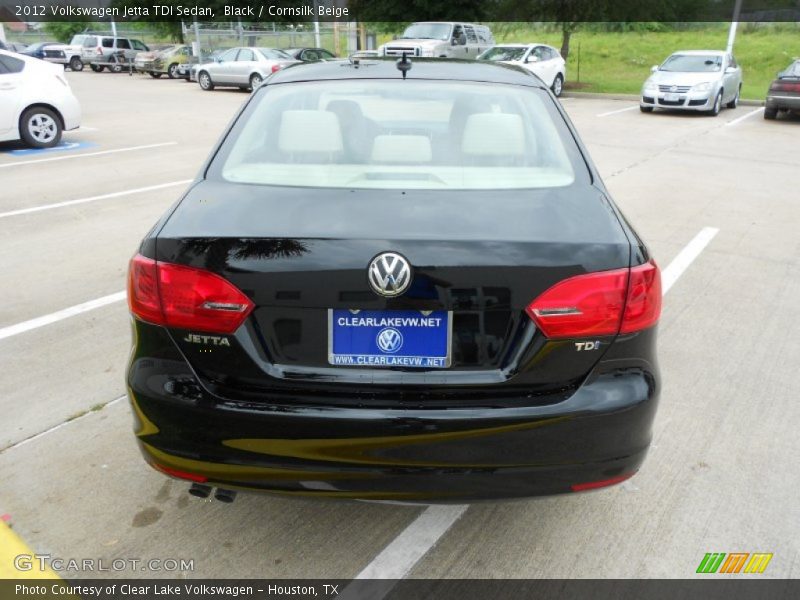 Black / Cornsilk Beige 2012 Volkswagen Jetta TDI Sedan