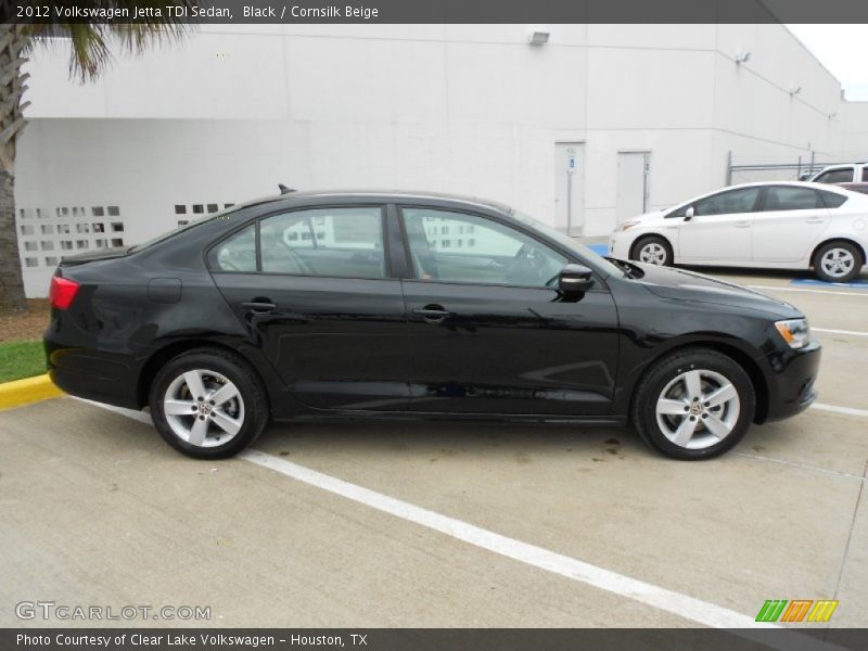 Black / Cornsilk Beige 2012 Volkswagen Jetta TDI Sedan