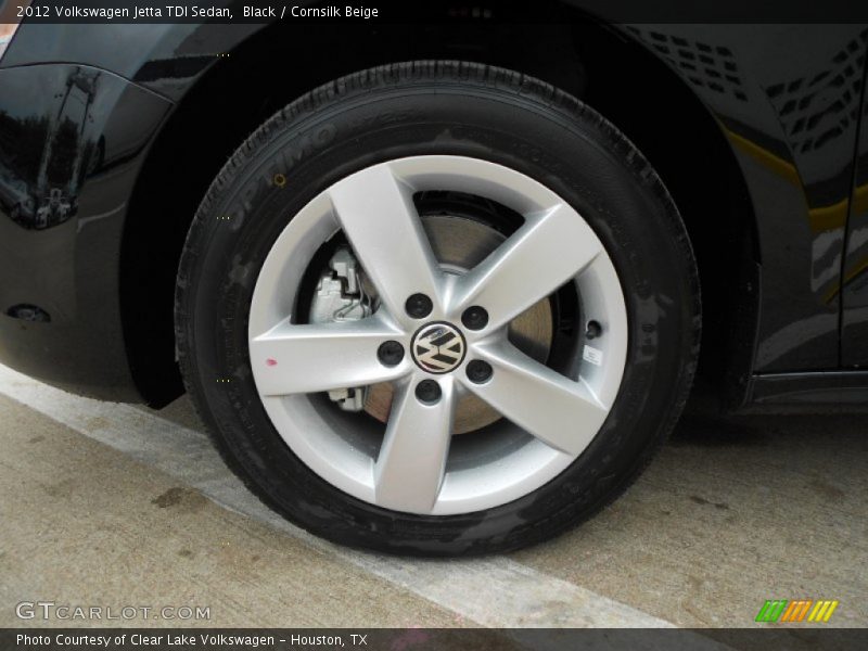Black / Cornsilk Beige 2012 Volkswagen Jetta TDI Sedan