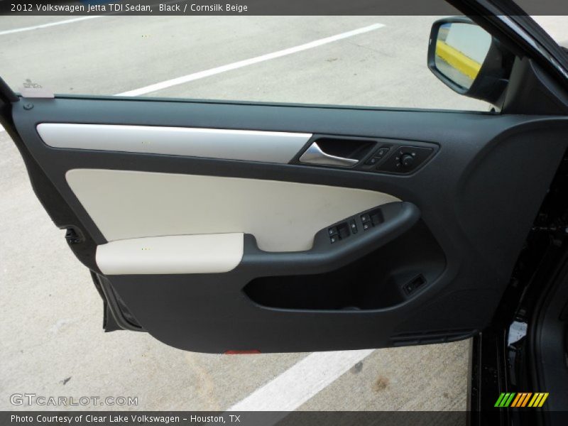 Black / Cornsilk Beige 2012 Volkswagen Jetta TDI Sedan